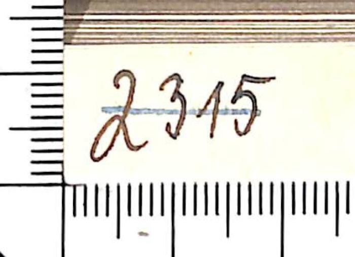 - (NSDAP-Gauarchiv und -museum Südhannover-Braunschweig), Von Hand: Signatur; '2315'. 
