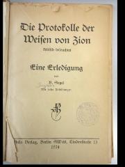 43A4753 : Die Protokolle der Weisen von Zion : kritisch beleuchtet (1924)