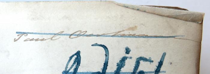 - (Cherkinson[?], Paul), Von Hand: Name; 'Paul Cherkinson[?]'. 