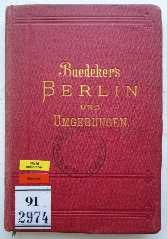91/2974 : Berlin und Umgebungen : Handbuch für Reisende (1889)