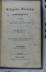 296.451 PLES 1,2 : Religiöse Vorträge. Zunächst für Israeliten. Gehalten theils in Berlin theils in Breslau  (1841)