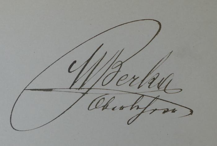 - (Berka, Moses), Von Hand: Name; 'M. Berka
Oberlehrer'. 