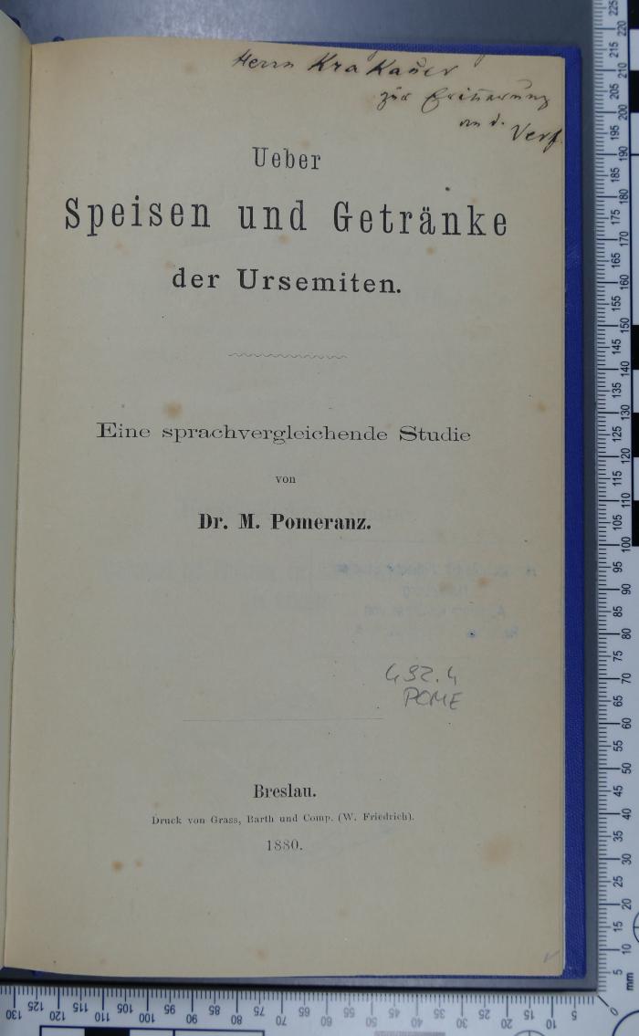 492.4 POME : Über Speisen und Getränke der Ursemiten : eine sprachvergleichende Studie  (1880)