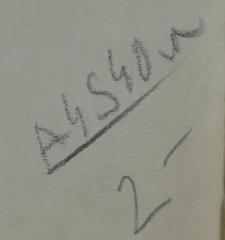 - (Antiquariat "Kniha A 4"), Von Hand: Buchhändler, Notiz; 'A4S40[?]
-------
2-'. 