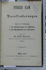 206.452 HILL : Pitheche Olam. Voroffenbarungen. Reden in II Abtheilungen: I: Die Offenbarungen der Schöpfung II: Die Menschenlehre des Judentums (1882)