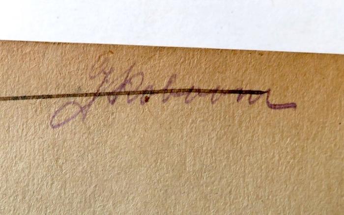 - (Roboom, Georg), Von Hand: Autogramm; 'G Roboom'. 