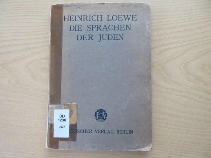 BD 1230 L827 : Die Sprache der Juden (1911)