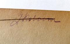 - (Roboom, Georg), Von Hand: Autogramm; 'G Roboom'. 