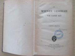 BD 9300 K91 W6 : Die Wiener Geserah vom Jahre 1421 (1920)