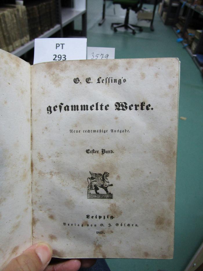  G. E. Lessing's gesammelte Werke (1841)
