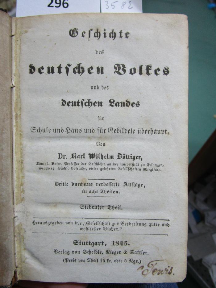  Geschichte des deutschen Volkes und des deutschen Landes : für Schule, Haus und für Gebildete überhaupt (1845)