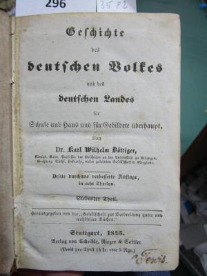  Geschichte des deutschen Volkes und des deutschen Landes : für Schule, Haus und für Gebildete überhaupt (1845)