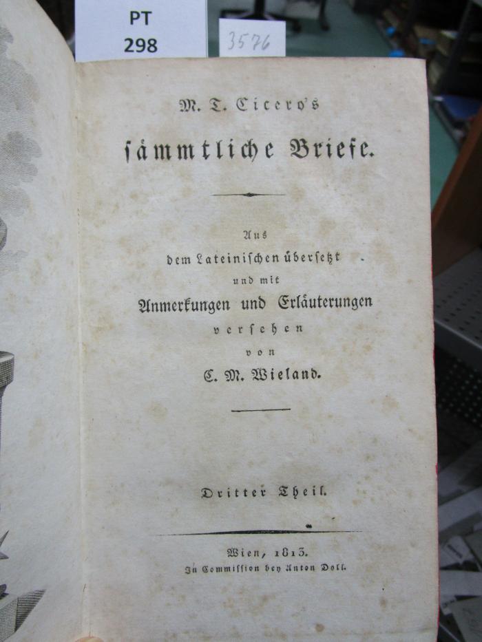  M. T. Cicero's Sämmtliche Briefe (1813)