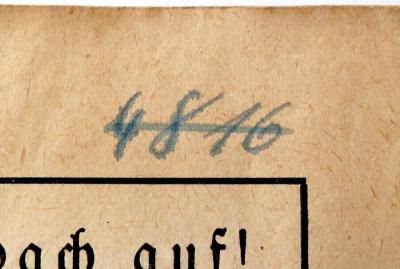 - (NSDAP-Gauarchiv und -museum Südhannover-Braunschweig), Von Hand: Signatur; '4816'. 