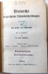 B 3016 : 7 : Plutarchs vergleichende Lebensbeschreibungen. (1888)