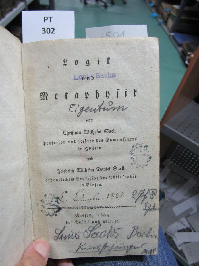  Logik und Metaphysik (1804)