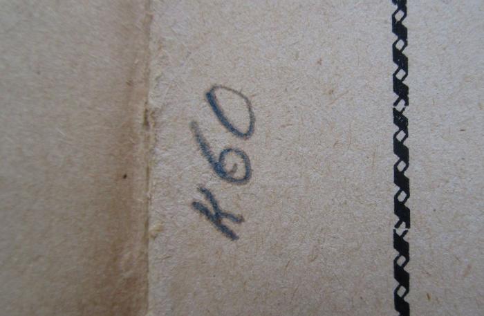  Легенды, сказания и мифы народовъ : сказания древняго бабилона ([1923]);- (unbekannt), Von Hand: Nummer; 'K 60'. 