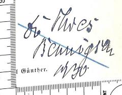 - (Thies, [...] Dr. med.),  Name, Ortsangabe, Datum'Dr. Thies / Bennigsen 1930.'. 