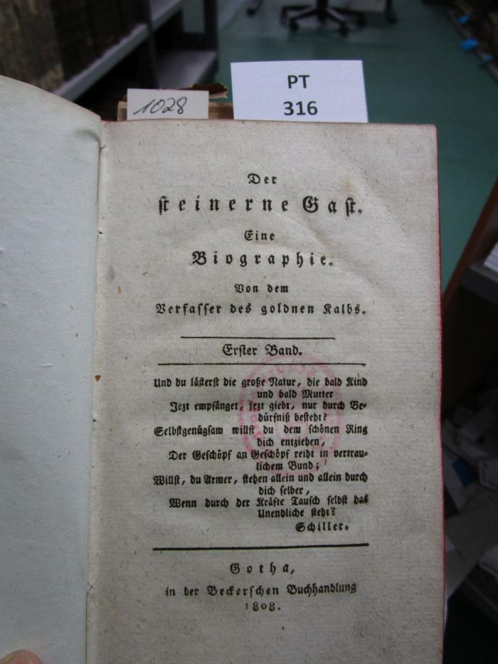  Der steinerne Gast : eine Biographie (1808)