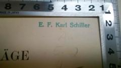 - (Schiller, E. F. Karl), Stempel: Name; 'E. F. Karl Schiller'. 