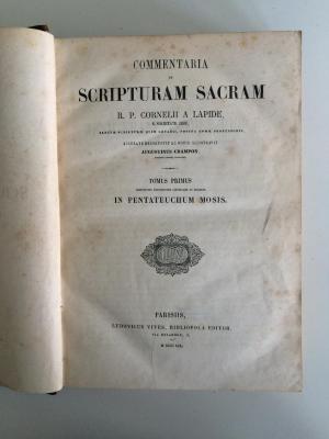 BC 5100 L313-1 : Commentaria in scripturam sacram. 1. Complectens expositionem litteralem et moralem in Pentateuchum Mosis. (1859)