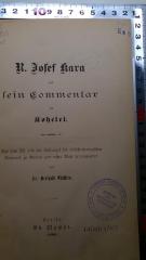 BD 4000 K18 Z100 E3 : R. Josef Kara und sein Commentar zu Kohelet. Aus dem Ms. 104 der Bibliothek des jüdisch-theologischen Seminars zu Breslau zum ersten Male herausgegeben. (1886)