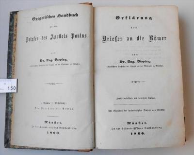 BC 4880 B622-1,1(2) : Exegetisches Handbuch zu den Briefen des Apostels Paulus. 1. Band, 1. Abtheilung. Erklärung des Briefes an die Römer (1860)