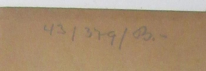 - (Wolf, Alfred (Lieferant)), Von Hand: Buchhändler; '43/379/B.-'. 