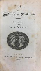 43A2193 : Briefe von Bonstetten an Matthisson (1827)