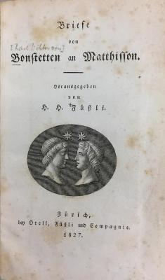 43A2193 : Briefe von Bonstetten an Matthisson (1827)