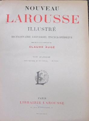 43B433,4 : Nouveau Larousse illustré : dictionnaire universel encyclopédique. - 4. E - G (1901)
