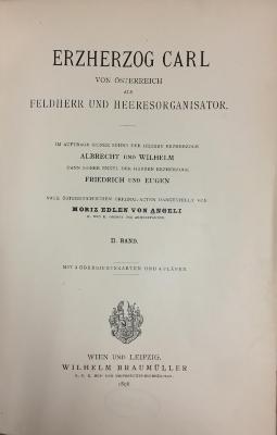 43A977,1,2 : Erzherzog Carl von Österreich als Feldherr und Heeresorganisator. - 1,2. (1896)