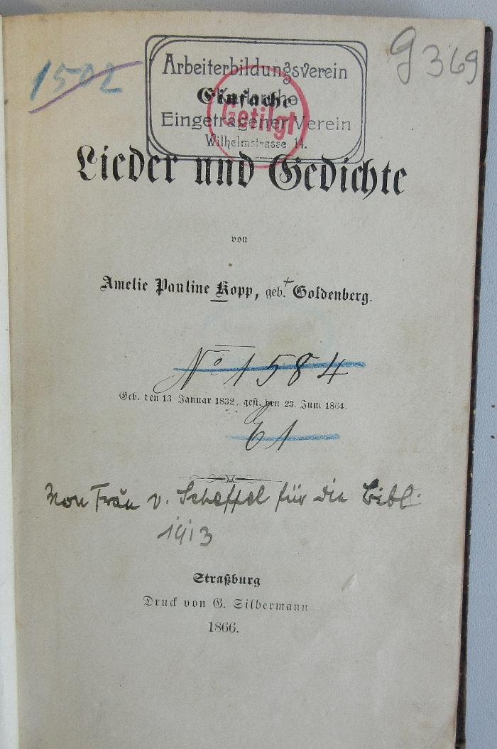 42A2217 : Einfache Lieder und Gedichte (1866)