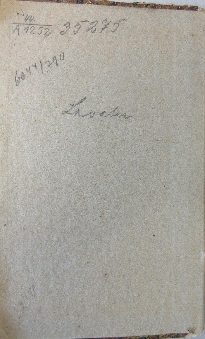 - (Gilhofer, Buch- und Kunstantiquariat), Von Hand: Buchhändler; '35270
6044/290
Lavater
(??)'. 