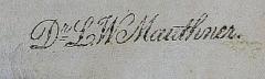 - (Mauthner, Ludwig Wilhelm), Stempel: Name; 'Dr. L.W.Mauthner'. 