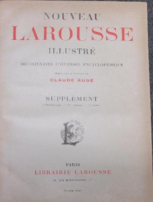 43B433,SUPPL : Nouveau Larousse illustré, Supplément (1904)