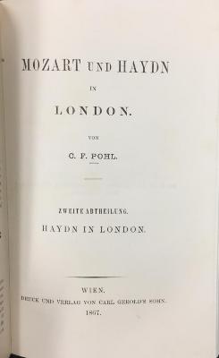 44A412 : Mozart und Haydn in London. - 2. Hadyn in London (1867)