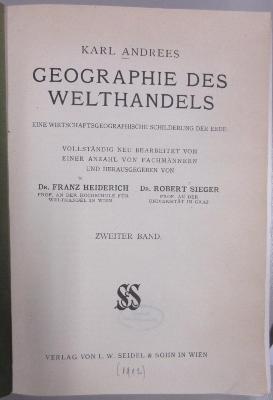 43A476,2 : Geographie des Welthandels : eine wirtschaftsgeographische Schilderung der Erde. - 2. (1912)