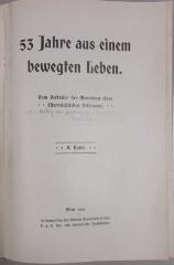 43A2170,2 : [Dreiundfünfzig Jahre aus einem bewegten Leben] 53 Jahre aus einem bewegten Leben. - 2. (1904)