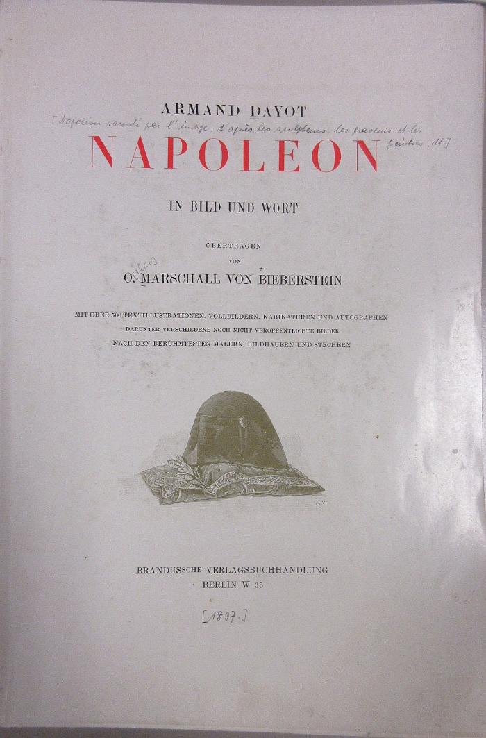 43B429 : Napoleon in Bild und Wort (1897)