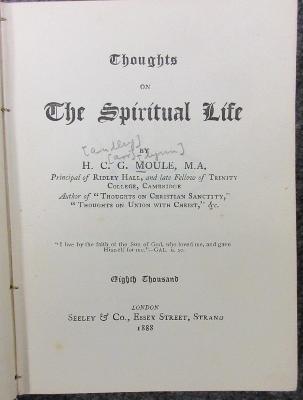 43A4902 : Thoughts on the spiritual life (1888)