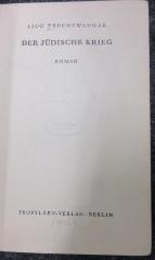 43A3830 : Der juedische Krieg : Roman (1932)