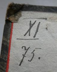 - (Sankt Johannesloge Freimütigkeit am Rhein im Orient von Frankenthal), Von Hand: Signatur; 'XI
75.'. 