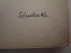 - (Schuberth, [?]), Von Hand: Autogramm, Name; 'Schuberth.'. 