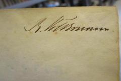 - (Volkmann, B.), Von Hand: Autogramm, Name; 'B. Volkmann.'. 