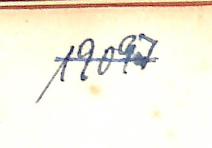 - (NSDAP-Gauarchiv Südhannover-Braunschweig), Von Hand: Signatur; '19097'. 