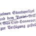 - (NSDAP-Gauarchiv Südhannover-Braunschweig;Deutsches Reich. Geheime Staatspolizei;Geheime Staatspolizei. Staatspolizeileitstelle Hannover), Stempel: Name, Ortsangabe, Besitzwechsel; 'Von der Geheimen Staatspolizei beschlagnahmt und dem Partei-Archiv der NSDAP, Gau Süd-Hannover-Braunschweig zur Verfügung gestellt.'.  (Prototyp)