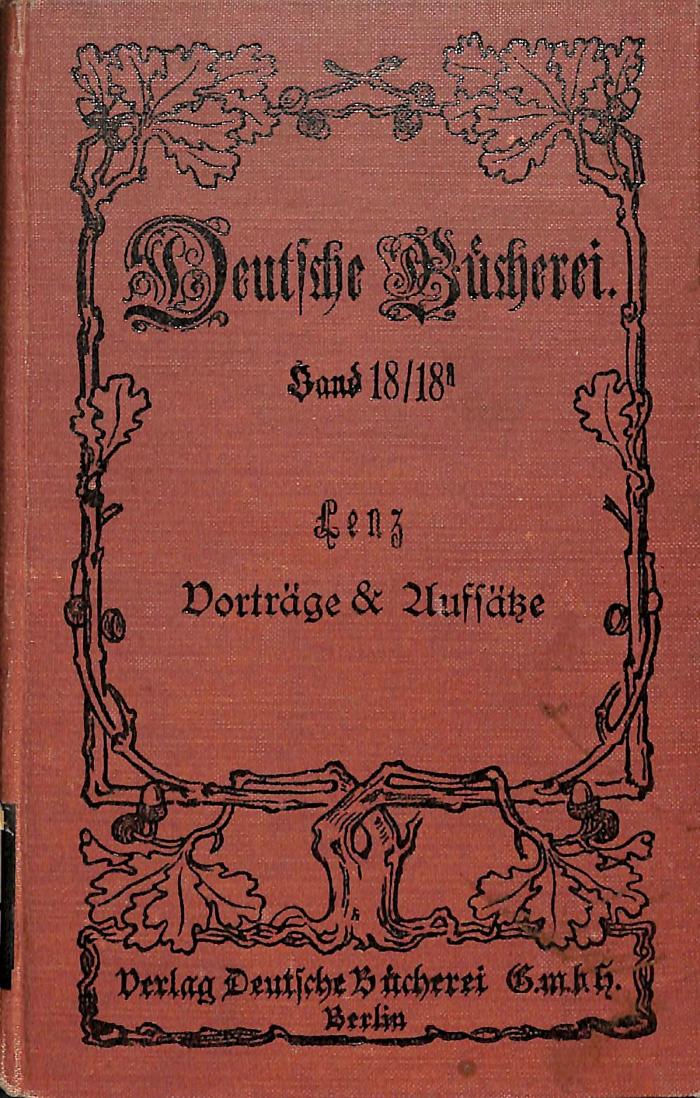 A 3095 : Ausgewählte Vorträge und Aufsätze. ([1908])