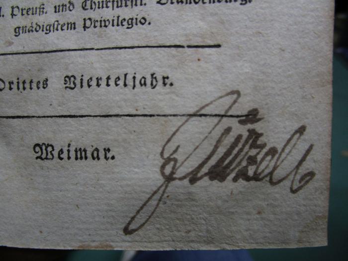 -, Von Hand: Name, Autogramm; 'Gürzel[?]'