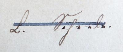 - (Scheele[?], L.), Von Hand: Name; 'L. Scheele[?].'. 